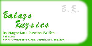 balazs ruzsics business card