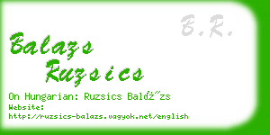 balazs ruzsics business card